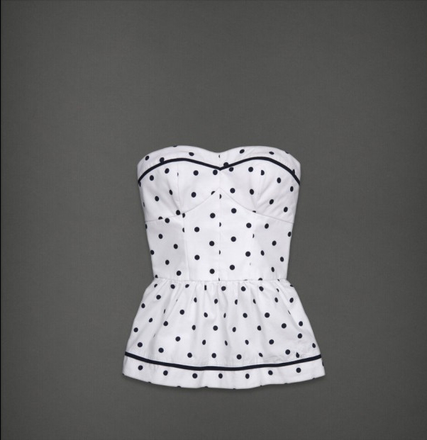 Abercrombie Fitch Mujeres Strapless Corto Vestido AF8816